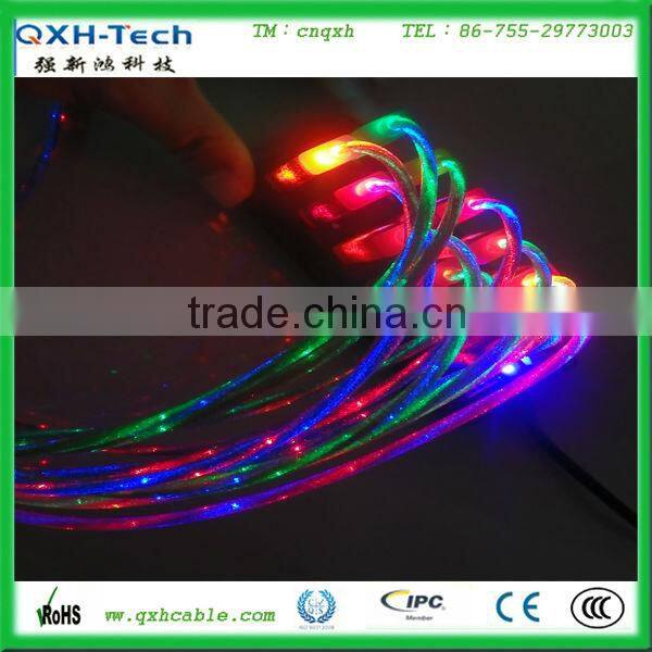 USB charging cable custom glow in dark usb cable