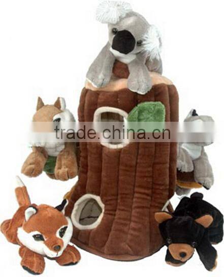 Finger Puppet Tree House/ Animal Tree House Finger Puppet Set