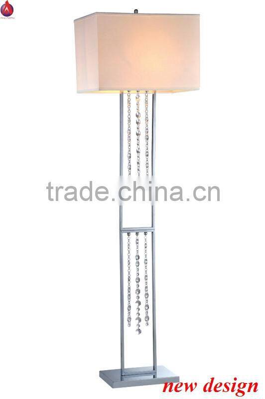 Europe hotel floor lamp in fish shape base in chrome finish color