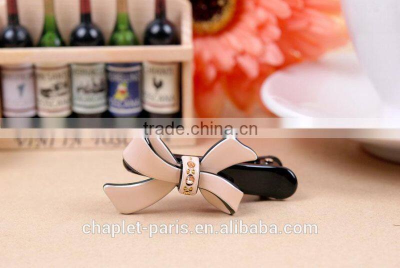 Rhinestone bow french pin fashion hair jewellery