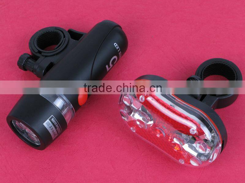 YT-M09-3 LED Bicycle Light Set 5LED Front white Light and 9LED Rear Red Light