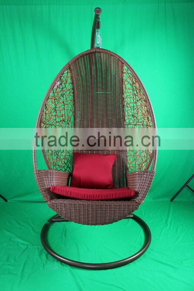 0503 outdoor garden patio good quality single seat rattan hanging swing chair YPS083
