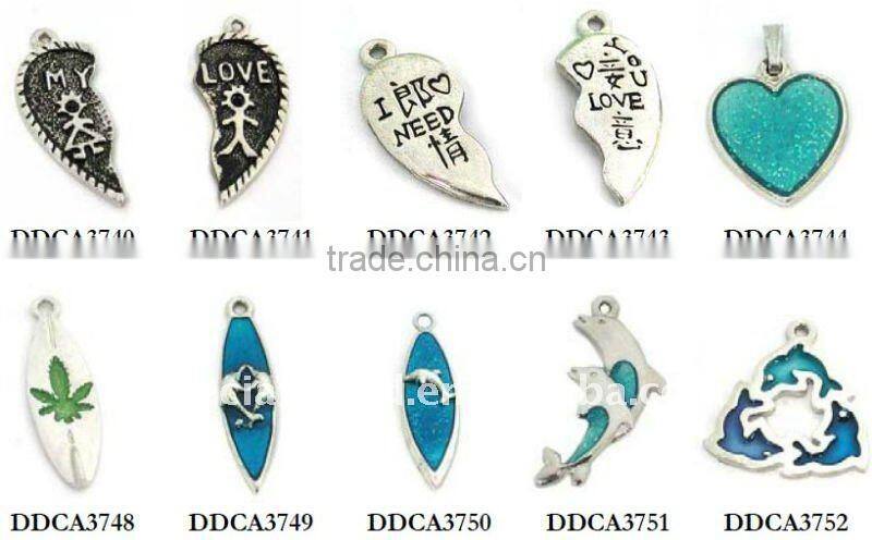 metal hockey ball charms/pendants