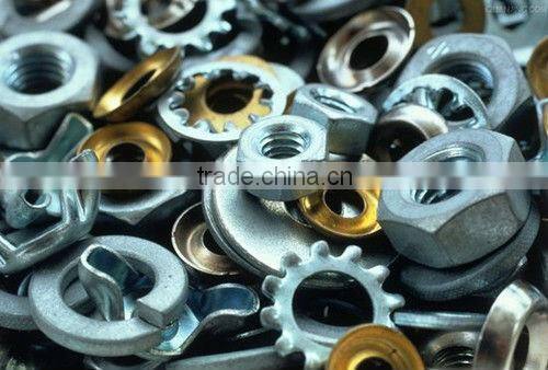 WHITE YELLOW ZINC PLATED DIN 934 HEX NUT