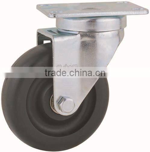 22 Series Double Ball Raceway Structure Top Plate Swivel Black PP Caster