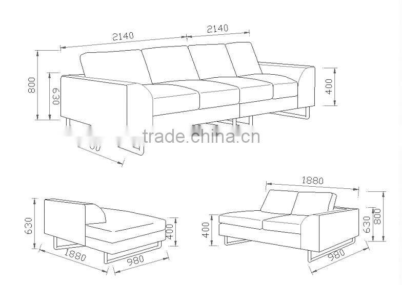 Bomio fabric solid wood Fabric down construction sofa set