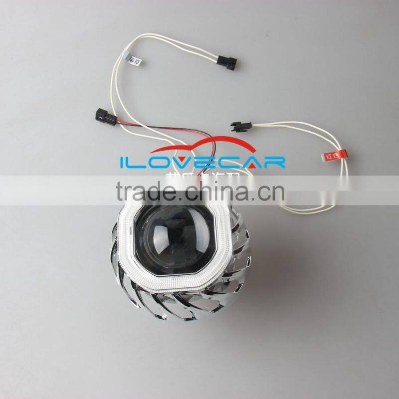 LED angel eye projector lens kit, 2016 new H1 flash hid projector lens