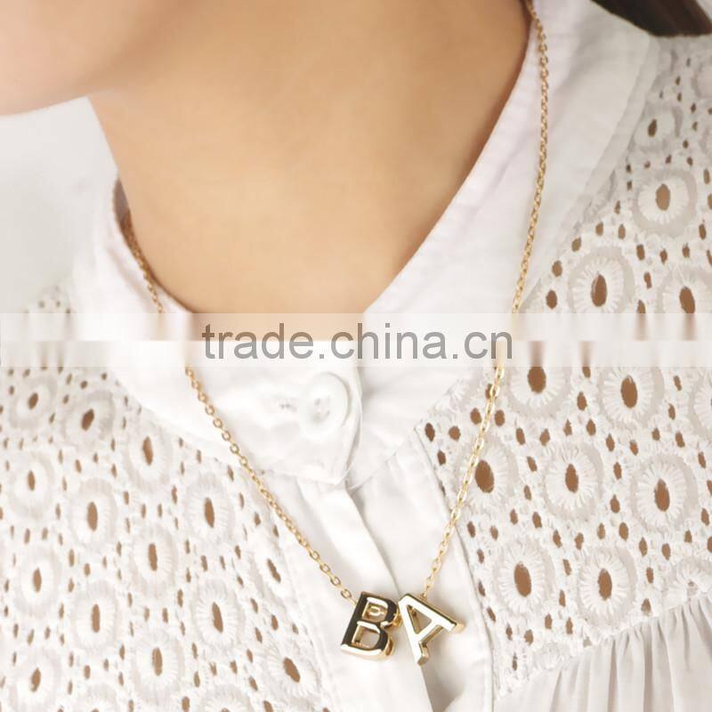 Fashion gold necklace,26 letter necklace