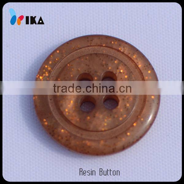 transparent resin shirt button with flash decorative