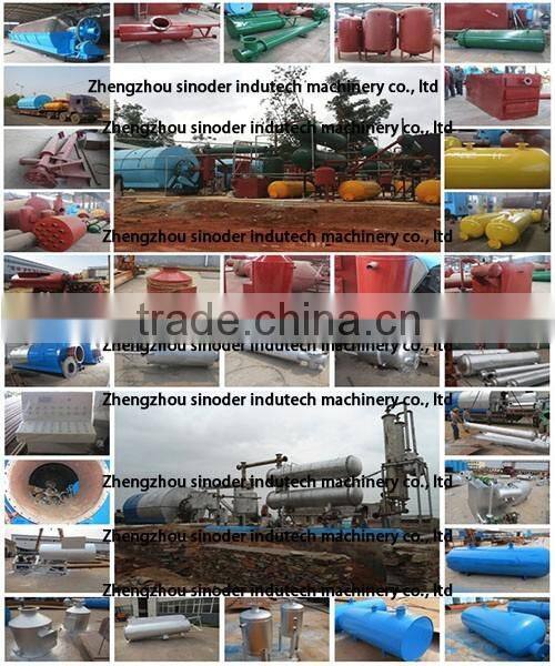 extracting carbon black and steel wire fuel oil from tyre pyrolysis machine