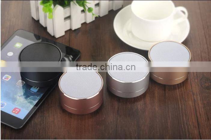newest and high quality A10 metal bluetooth speaker with led light