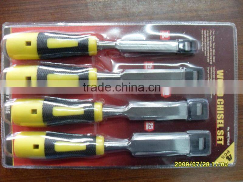 wood working chisel Wood Chisel two color plastic handle chisel HA212