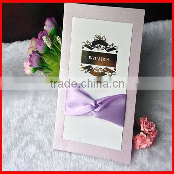 Latest Hot Sale Elegant White Hand Made Wedding Invitation Card Designs