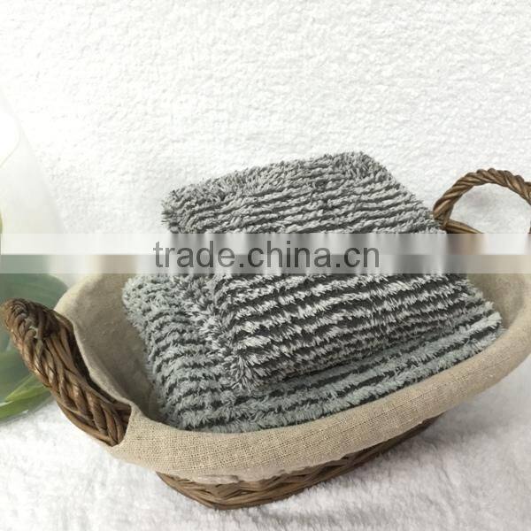 Bamboo Charcoal Fabric Square Towel for all ages