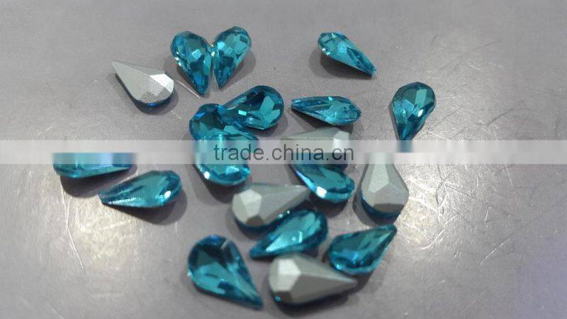 Factory Wholesale Perfect Shining 6x10mm Marquise Shaped Stone For Luxury Decoration Loose Pointback Gemstone