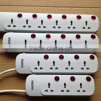 New design 2014 10-16A 250V 5way Extension electrical power strip