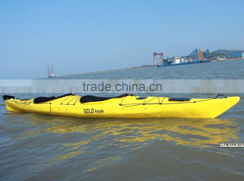 Double sit in sea fishing kayak plastic kayak