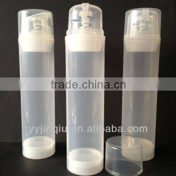 HOT SALE 150ml transparent airless bottle with pump sprayer with good quality only 0.525usd per set
