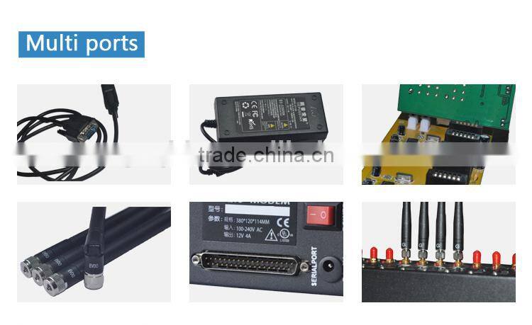 Low cost cdma gprs bulk sms modem- QD82 serial port gsm modem/wavecom gsm 16 port modem