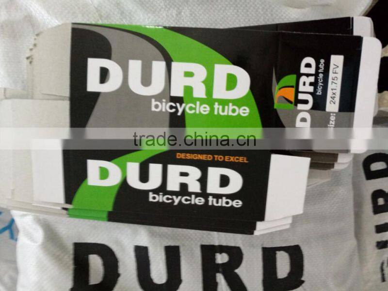Butyl bicycle tube 24x1.75 FV 26x1.75 16x1.75 DURO high quality tube supplier