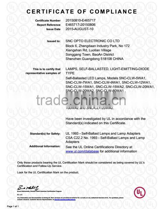 SNC 120w led corn light E39 mogule lamp base DLC Listed factory price