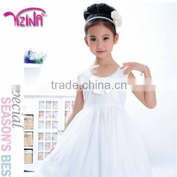 Fshion young little queen flower girl net dress