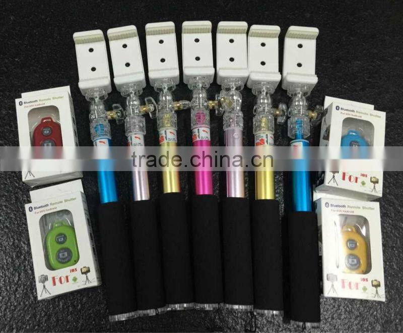 Professional factory produced the bluetooth Selfie stick with accessory