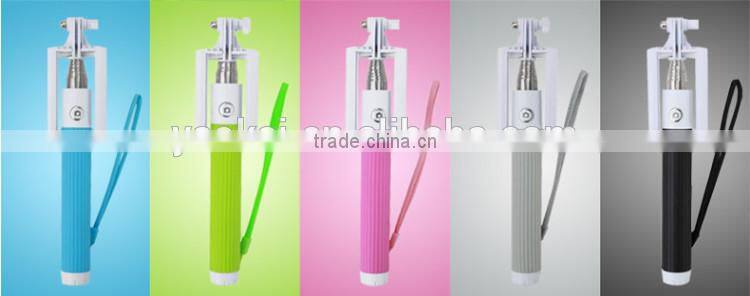 2015 Wholesale bluetooth monopod selfie stick wireless selfie stick with mirror