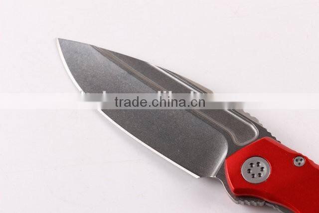 OEM folding knife with D2 blade and Titanium alloy handle