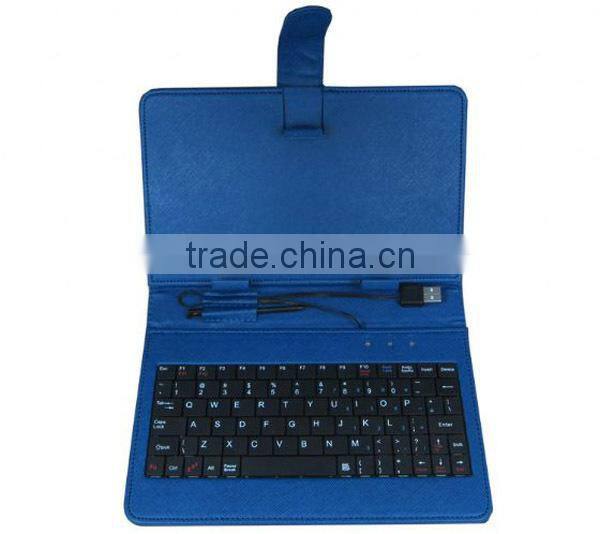 leather case with keyboard for 7 inch tablet pc