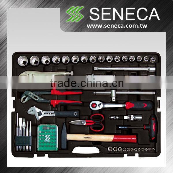 116pc hand tool kit socket bit wrench extension bar