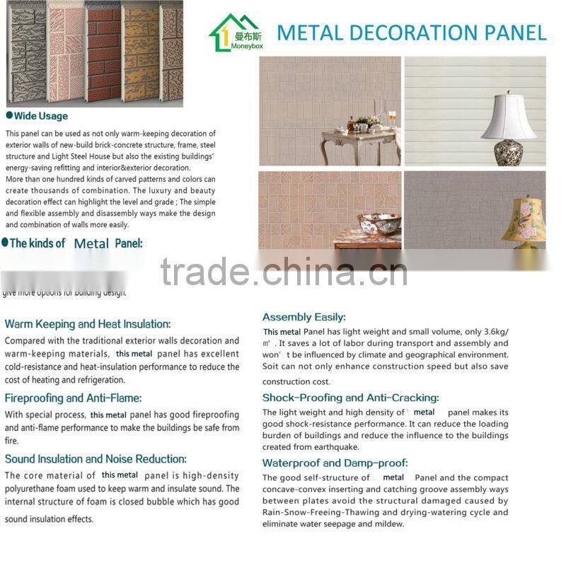 Exterior decoration metal wall panel