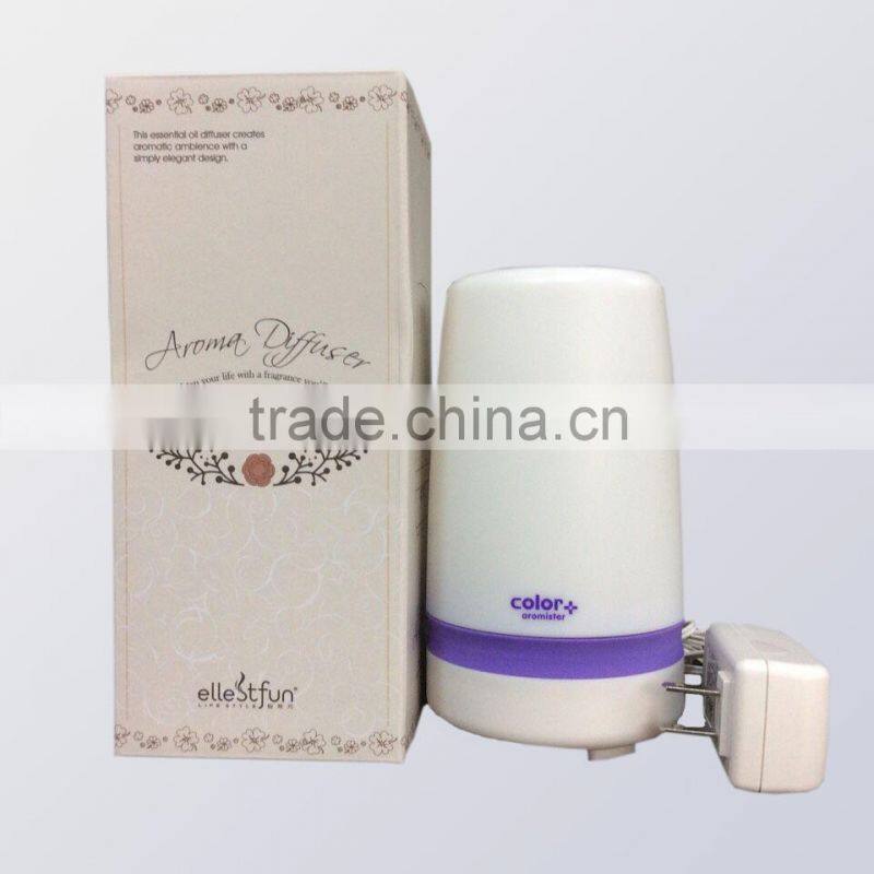 China manufacture wholesale Scent Oil Diffuser , ultrasonic aroma diffuser w/2-mist-level, Colorful Light & Decoration Band