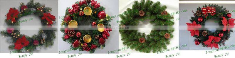 2016 Hot Sale PVC Artificial Christmas Wreath