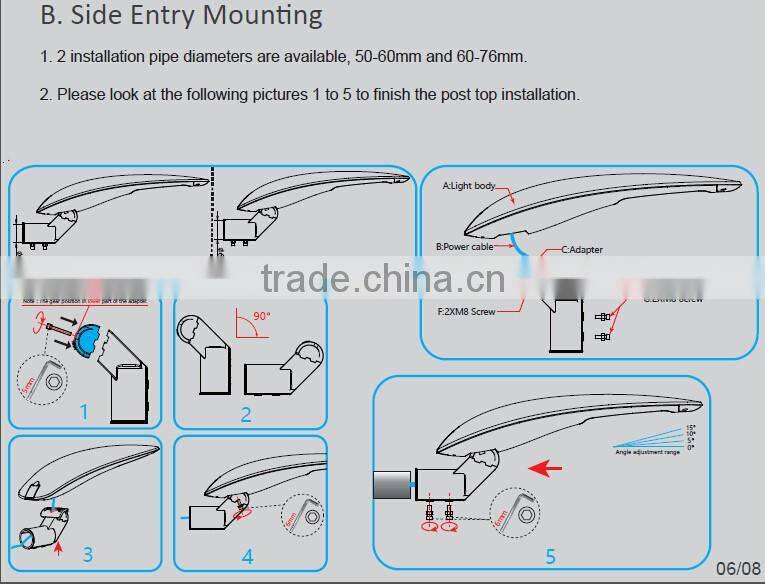 Top quality 30W 60W 90W 120W 150W LED Street Lighting 5 year warranty post-top led light fixture