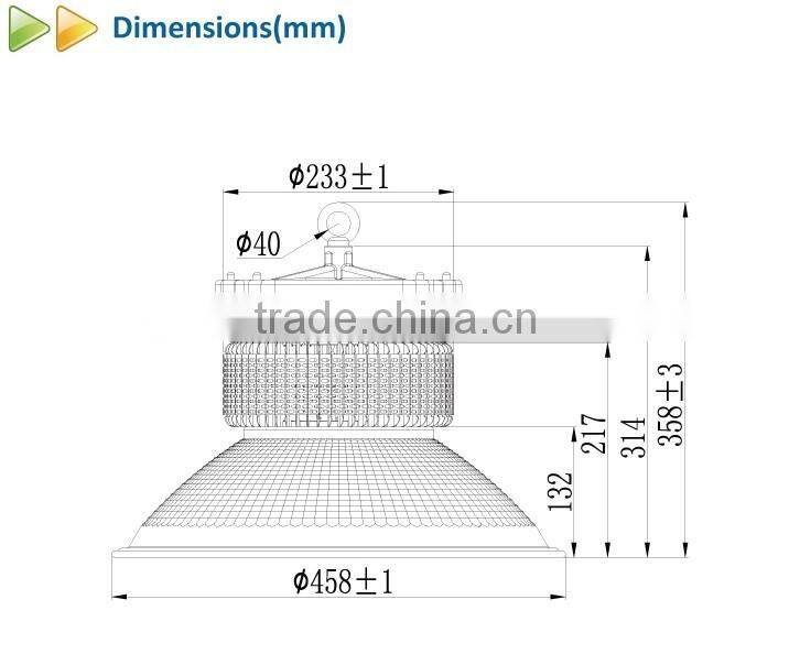 UL cUL DLC TUV CE RoHS SAA Listed 5 years warranty 120W LED High Bay Light