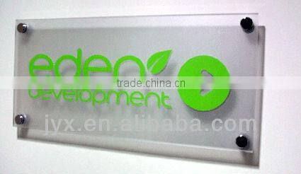 Clear custom acrylic sign for public
