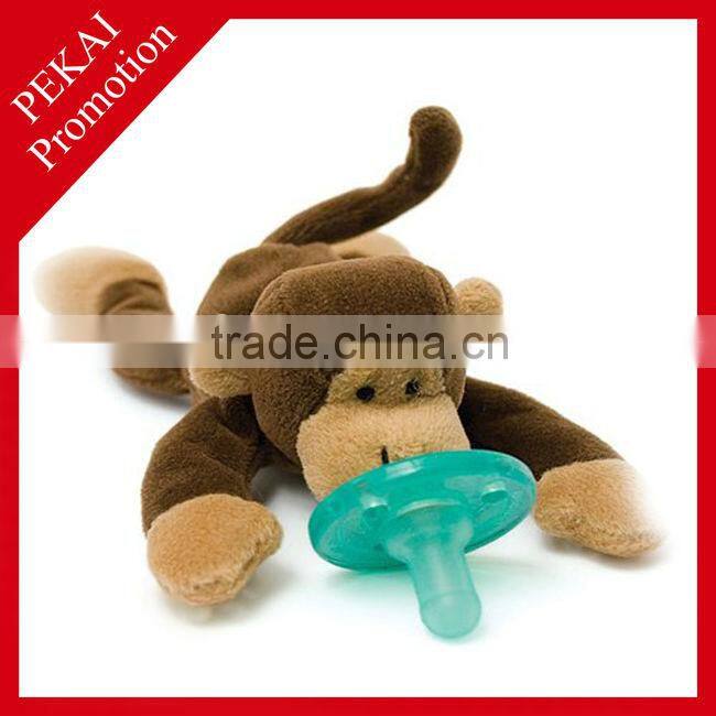 Pink soft elephant toy baby animal pacifier