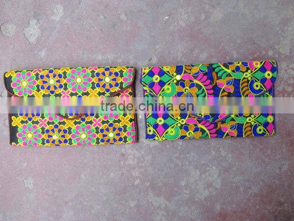 beautiful designer handmade Embroidered kutchi works stylish Indian banjara vintage tribal clutch bags