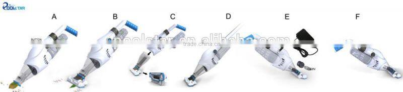 AQUA JACK 2016 Poolstar electric pool suction brush with patents battery powered pool cleaner