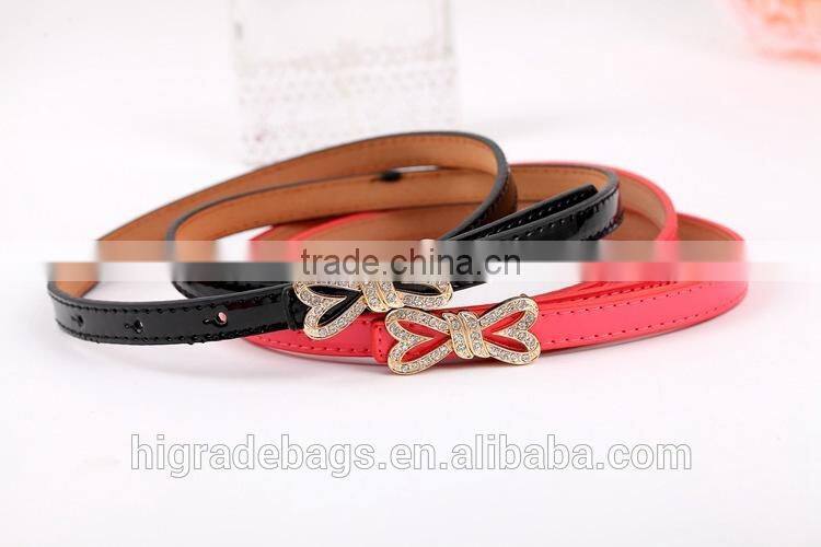 ladies thin Pu leather belt fashion