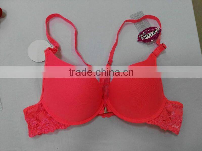Beautiful Sexy Bra Design Ladies Good Quality Very Sexy Lace Wing Push Up Front Open Bra