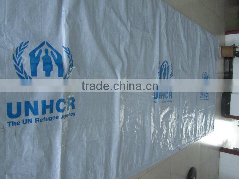poly plastic pe tarpaulin with printing logo