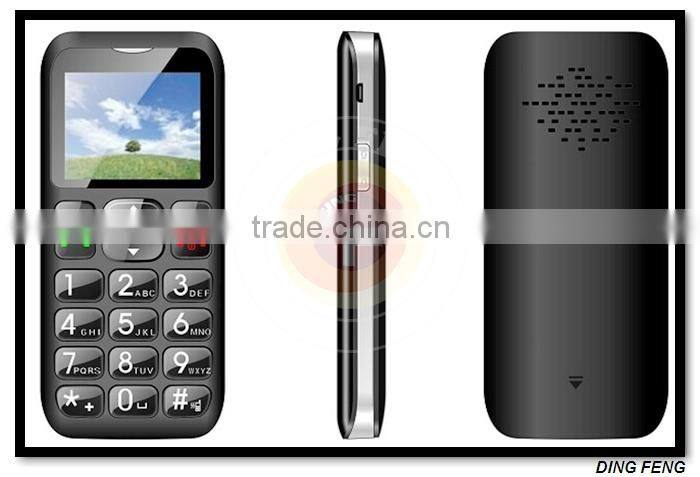 Buy Single Item 1.8INCH Big Keyboard Big Font GSM GPRS/WAP Single SIM Card Quad Band MTK6261M SOS Senior Cell Phone T06