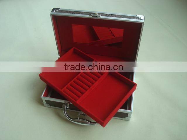 Plastic box for jewelry,painted jewellery box with PVC panel,kids jewelry box