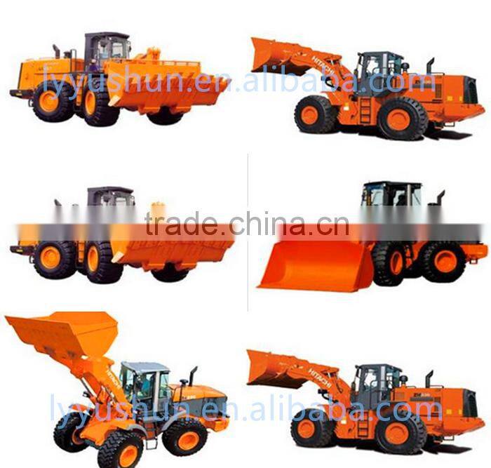 Hitachi Wheel Loader 1.5-2.3M3 Bucket For LX110-7 Wheel Loader , Log Grapple/Grass Grapple/Snow Plow/Pallet Fork For LX110-7
