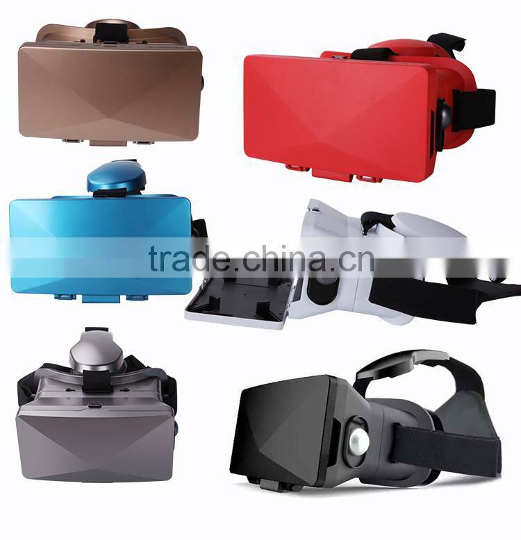 2016 Hot Selling vr Glasses Portable 3d Glasses vr Cardboard Glasses for Smart Phone