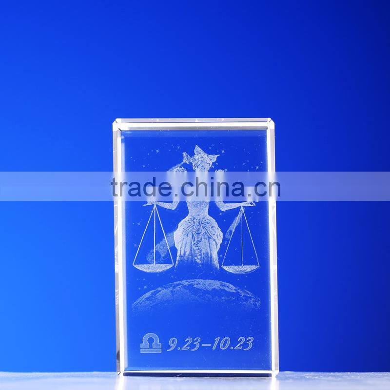 50*50*80mm 3D Photo Crystal Glass Cube