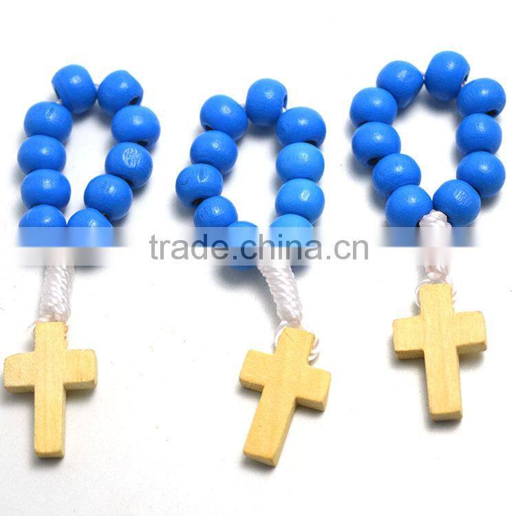 Finger Ring Catholic rosary in stainless steel jewelry,Catholic Finger colors Rings,wood beads cord rosary