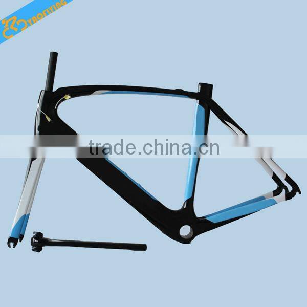 Best selling 700C carbon road bicycle frame,high quality china carbon bicycle frame for sale,EMS free shipping